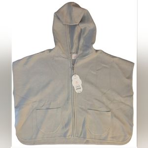 Wonder Nation unisex Grey Zip-Up Poncho. Sweater- like material.